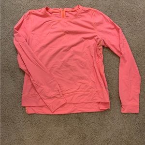 Coral Lululemon workout top